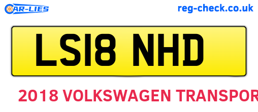 LS18NHD are the vehicle registration plates.