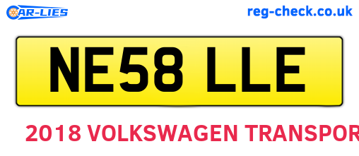 NE58LLE are the vehicle registration plates.