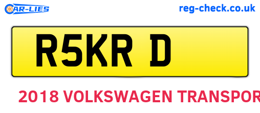 R5KRD are the vehicle registration plates.