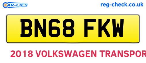BN68FKW are the vehicle registration plates.