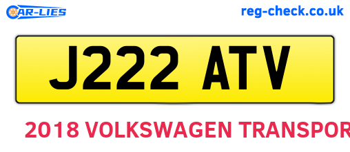 J222ATV are the vehicle registration plates.