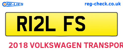 R12LFS are the vehicle registration plates.