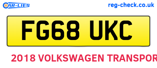 FG68UKC are the vehicle registration plates.
