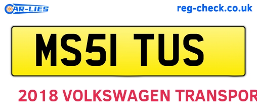 MS51TUS are the vehicle registration plates.
