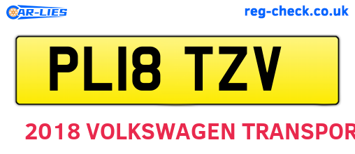 PL18TZV are the vehicle registration plates.