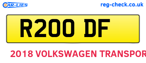 R20ODF are the vehicle registration plates.