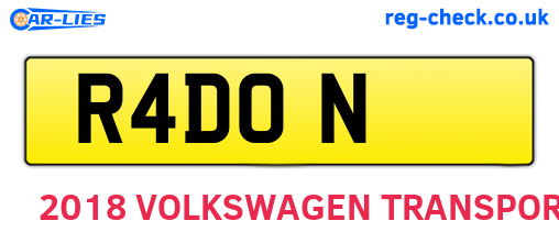 R4DON are the vehicle registration plates.