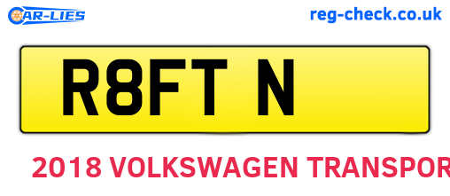 R8FTN are the vehicle registration plates.