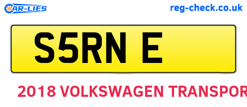S5RNE are the vehicle registration plates.