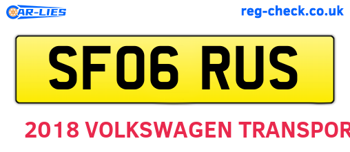 SF06RUS are the vehicle registration plates.