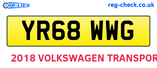 YR68WWG are the vehicle registration plates.