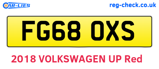 FG68OXS are the vehicle registration plates.