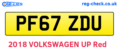 PF67ZDU are the vehicle registration plates.