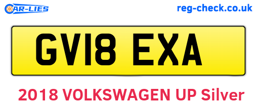 GV18EXA are the vehicle registration plates.