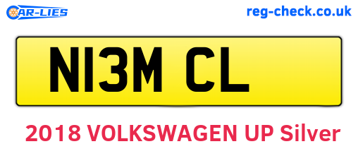N13MCL are the vehicle registration plates.