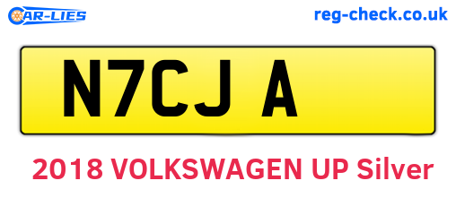 N7CJA are the vehicle registration plates.