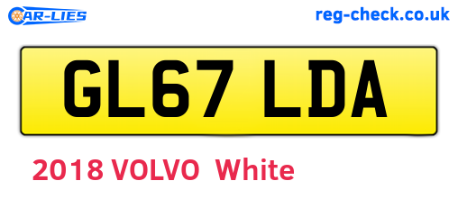 GL67LDA are the vehicle registration plates.
