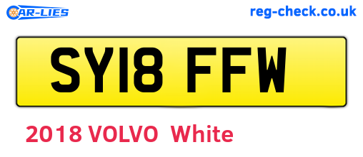 SY18FFW are the vehicle registration plates.