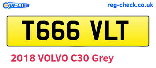 T666VLT are the vehicle registration plates.