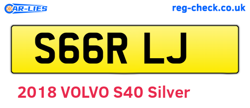 S66RLJ are the vehicle registration plates.