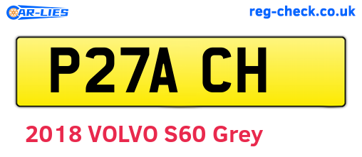 P27ACH are the vehicle registration plates.