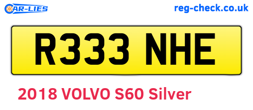 R333NHE are the vehicle registration plates.