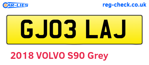 GJ03LAJ are the vehicle registration plates.