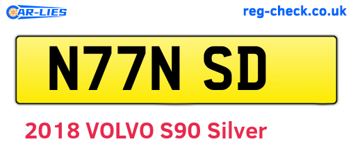 N77NSD are the vehicle registration plates.