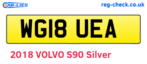 WG18UEA are the vehicle registration plates.