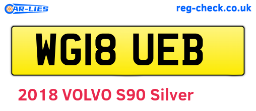 WG18UEB are the vehicle registration plates.