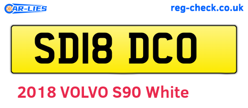 SD18DCO are the vehicle registration plates.