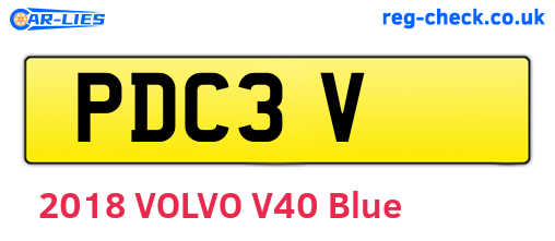 PDC3V are the vehicle registration plates.