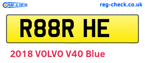 R88RHE are the vehicle registration plates.