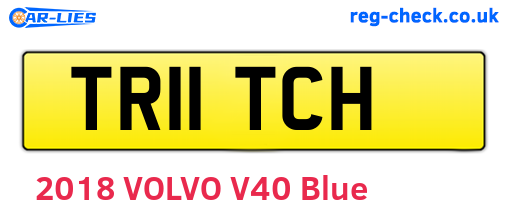 TR11TCH are the vehicle registration plates.