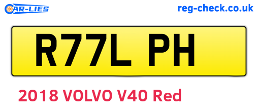 R77LPH are the vehicle registration plates.