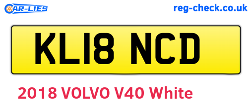KL18NCD are the vehicle registration plates.
