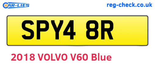 SPY48R are the vehicle registration plates.