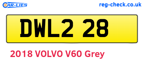 DWL228 are the vehicle registration plates.