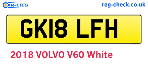 GK18LFH are the vehicle registration plates.