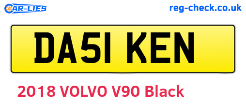 DA51KEN are the vehicle registration plates.