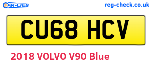 CU68HCV are the vehicle registration plates.