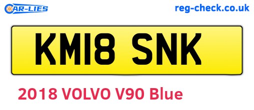 KM18SNK are the vehicle registration plates.
