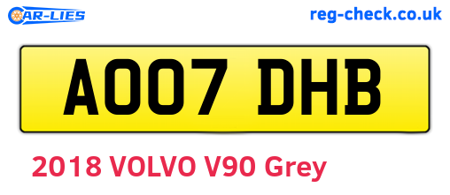 AO07DHB are the vehicle registration plates.