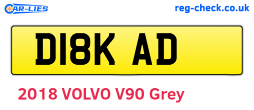 D18KAD are the vehicle registration plates.