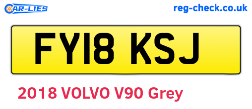 FY18KSJ are the vehicle registration plates.