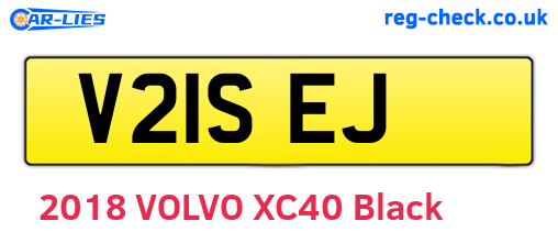 V21SEJ are the vehicle registration plates.