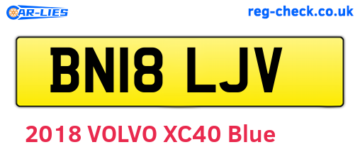 BN18LJV are the vehicle registration plates.
