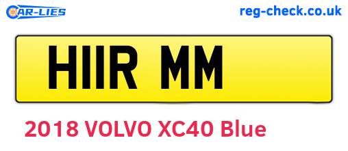 H11RMM are the vehicle registration plates.