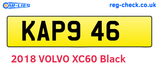 KAP946 are the vehicle registration plates.