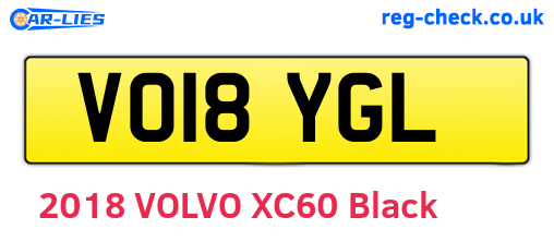 VO18YGL are the vehicle registration plates.
